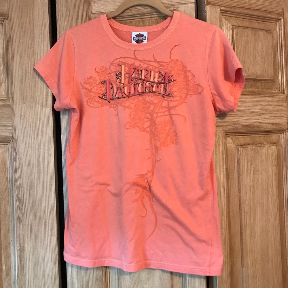 Harley Davidson TShirt. Classic Orange